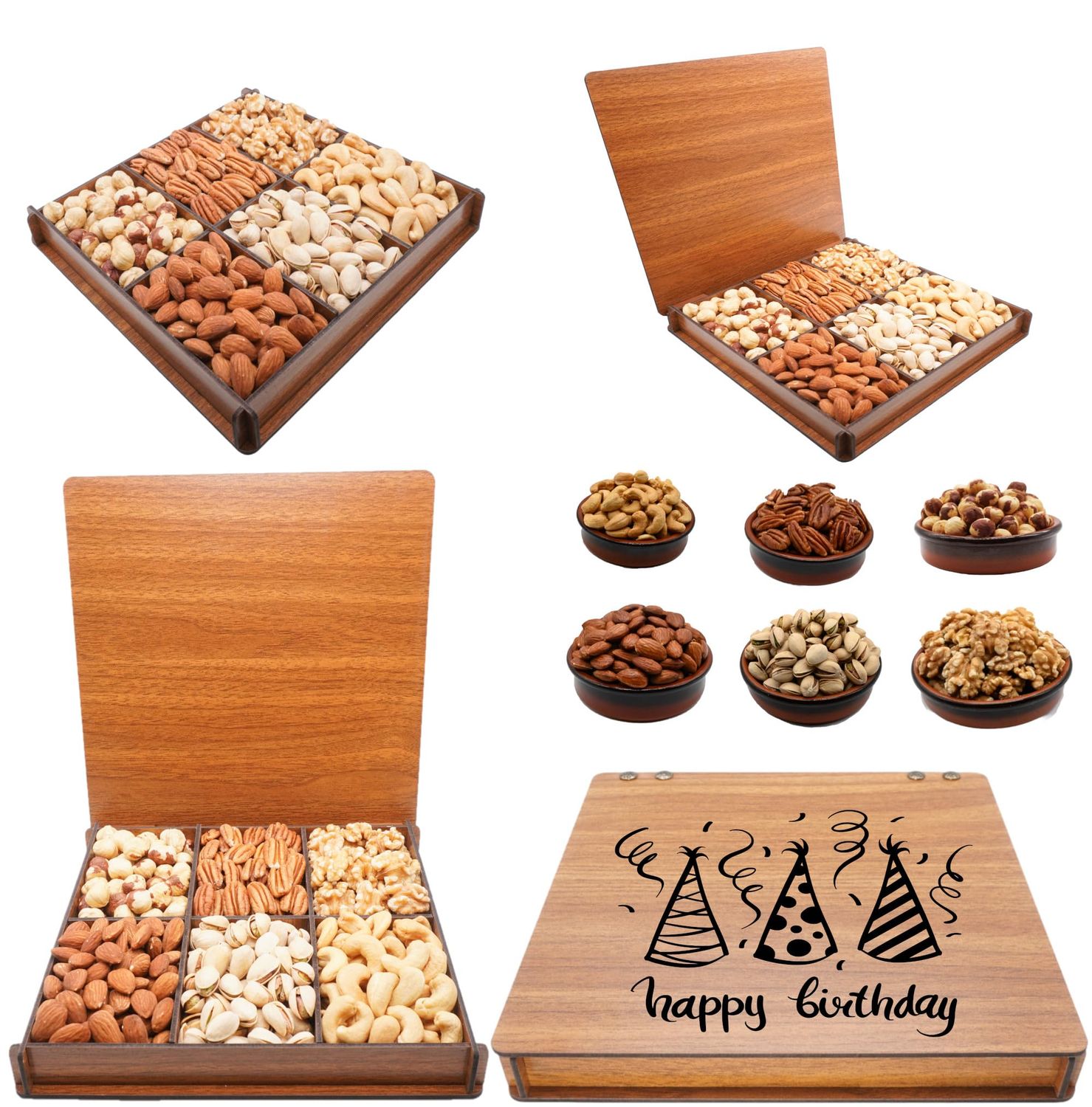 Birthday Nuts Gourmet Food Birthday Gift Baskets Healthy Fresh Gift, Corporate Gift Sympathy, Fathers Mothers Day, Snack Box, Husband, Grandfather