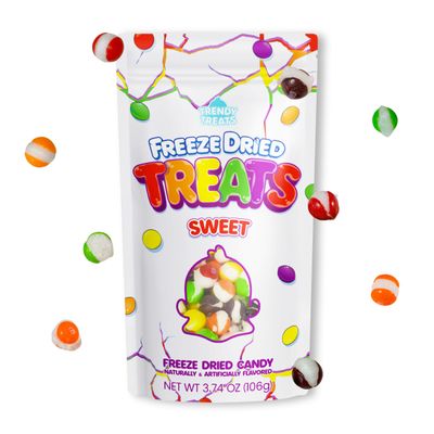 Trendy Treats Freeze Dried Candy - Fun, Exotic &amp; Weird  Featured on Tik Tok Trendy Treats Channel  Delightful Crunchy Bites - Perfect Candy Gift for Kids - Resealable Packaging - 4.2oz