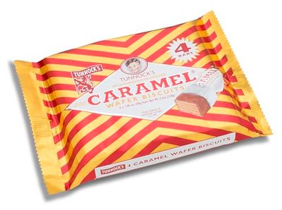 Tunnock&#39;s Caramel Wafers - Milk Chocolate (Pack of 4 Wafers) 120g