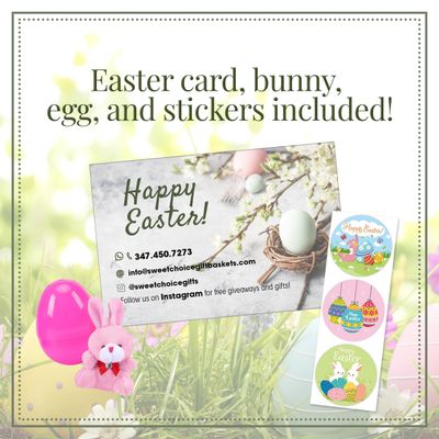 Easter Care Package (50ct) - Candy Snacks Treats Plush Bunny Cookies Gift Box Bundle Basket Fillers Stuffers Present Kids Adults Boys Girls College Student Child Grandchildren Toddlers