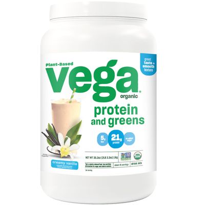 Vega Organic Protein &amp; Greens Creamy Vanilla (26 Servings), 35.3 oz (1 Kg)