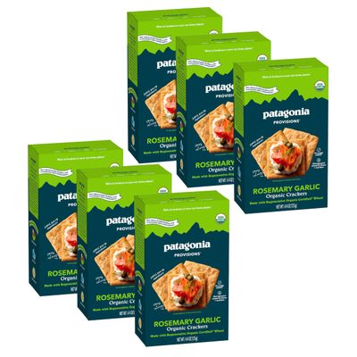 Patagonia Provisions - Rosemary Garlic - Certified Organic Crackers - Non-GMO, Plant-Based, No Added Sugar (6 Pack)