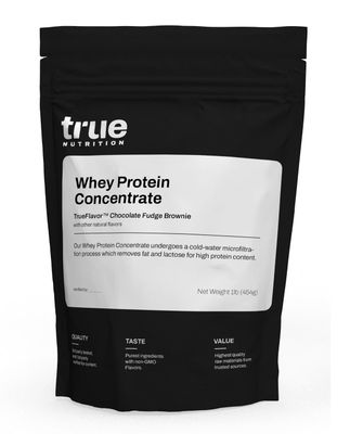 True Nutrition - Whey Protein Concentrate - 100% Whey Protein Powder - Fast Acting Low Carb Powder with Essential Amino Acids - High in Leucine - Chocolate Fudge Brownie - 1lb.