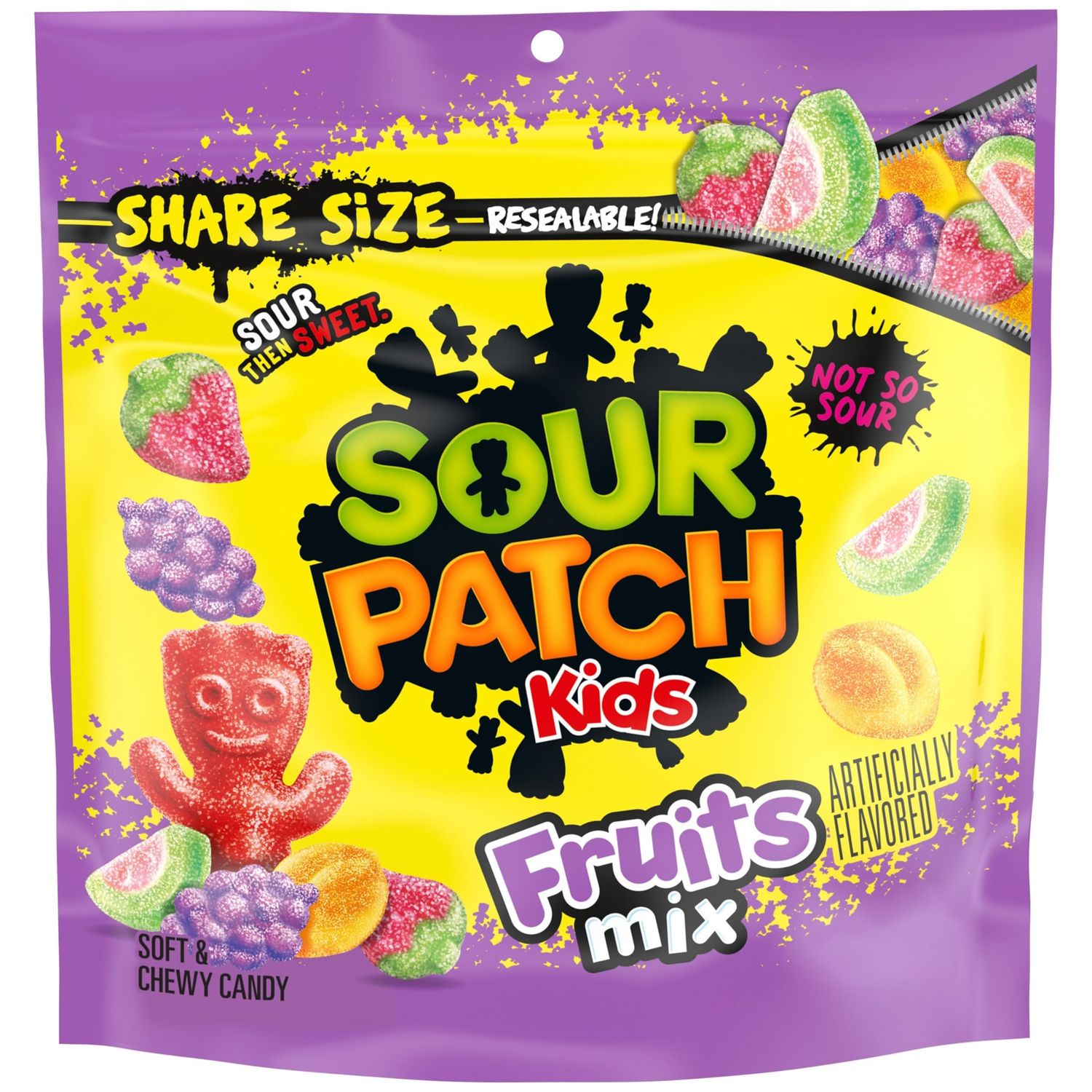 SOUR PATCH KIDS Fruits Mix Soft &amp; Chewy Candy, Share Size, 11.03 oz