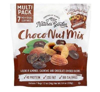 2 Packs Nature&#39;s Garden Choco Nut Mix with 7 Individual Bags Each