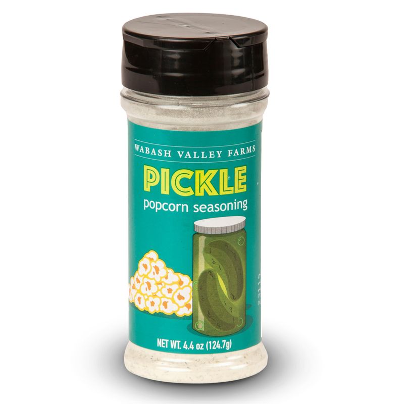 Dill Pickle Seasoning for Popcorn - Wabash Valley Farms Dill Pickle Flavored Seasoning for Popped Popcorn Kernels, Dill Pickle Popcorn Seasoning, Pickle Flavored Snacks (5.5 oz)