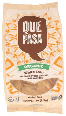 QUE PASA CHIP TORTILLA WHITE ORG 11 OZ