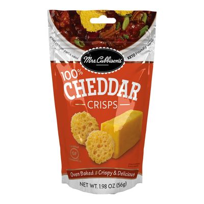 Mrs. Cubbison's Cheese Crisps - 100% Real Cheese, Keto Friendly, Great for Snacking and Salad Topper - Cheddar Flavor (1.98 Ounce (Pack of 2))