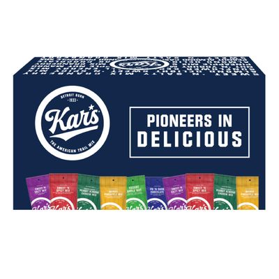 Kars Nuts Sweet N Salty Trail Mix Variety Pack, Pack of 24 - Sweet N Salty, Sweet N Spicy, Peanut Butter N Dark Chocolate - Individually Wrapped, Gluten-Free Snack Mix