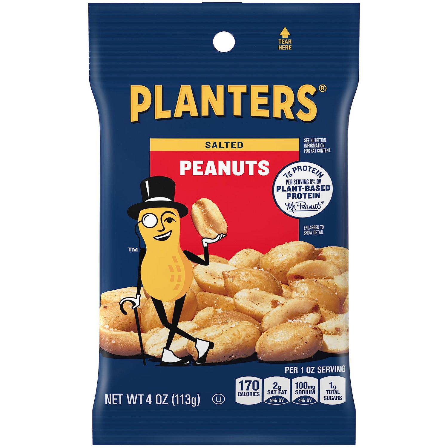 Planters Salted Peanuts, 4 Ounce (Pack of 12)