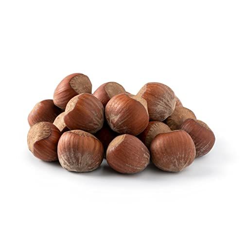 NUTS U.S. - Oregon Hazelnuts In shell  Whole, Raw and Unsalted  No Added Flavor and NON-GMO  Fresh Buttery Taste and Easy to Crack  Natural Unshelled Hazelnuts Packed in Resealable Bags!!! (1 LB)