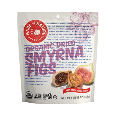 Made In Nature Organic Dried Turkish Smyrna Figs, 16 Ounce (Pack of 1) - Vegan Snack, Non-GMO, Unsulfured, Gluten Free, Kosher