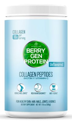 Berry Gen Unflavored Collagen Protein Powder with Biotin &amp; Vitamin C - Powerful Bone &amp; Joint Support, Anti-Aging Formula for Radiant Skin, Hair &amp; Nails, Antioxidant-Rich Wellness Boost - 500g (1)