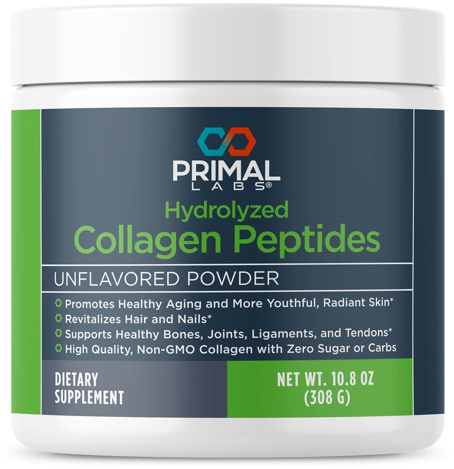 Primal Health Hydrolyzed Collagen Peptides - Multi Collagen Blend - Promotes Healthy Hair, Nails, Skin, &amp; Joints - Non-GMO &amp; Keto Friendly - Unflavored Protein Powder - 30 Servings