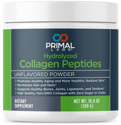 Primal Health Hydrolyzed Collagen Peptides - Multi Collagen Blend - Promotes Healthy Hair, Nails, Skin, &amp; Joints - Non-GMO &amp; Keto Friendly - Unflavored Protein Powder - 30 Servings