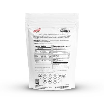 HEARTHY FOODS Collagen Powder - 18g Protein - Pure Halal Collagen Peptides Grass Fed Organic Hydrolyzed Powder Type I and III Unflavoured Keto Friendly Gluten Free No Sugar Non GMO 16 Oz