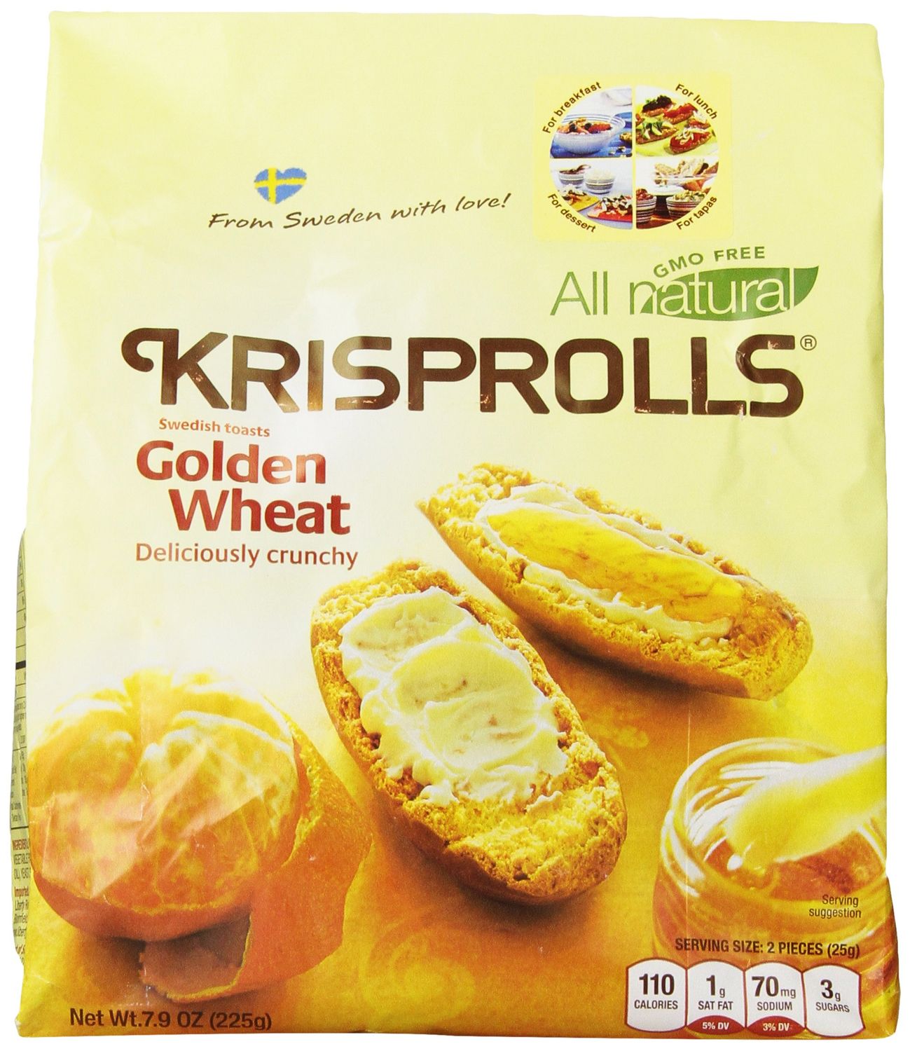 Pagen Krisprolls, Golden Wheat, 7.9 Ounce (Pack of 5)