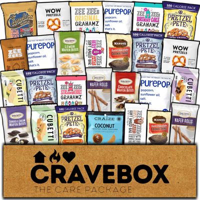 CRAVEBOX Gourmet Snack Box - Easter Variety Pack Gift Care Package Basket Adult Kid Guy Girl Women Men Birthday College Student Office School