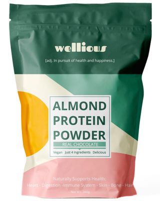 wellious Clean Vegan Protein Powder Chocolate - Plant Based Protein Powder Dairy Free for Gut Health, No Sodium, High Fiber, Keto Friendly, Non Dairy, Lactose Free