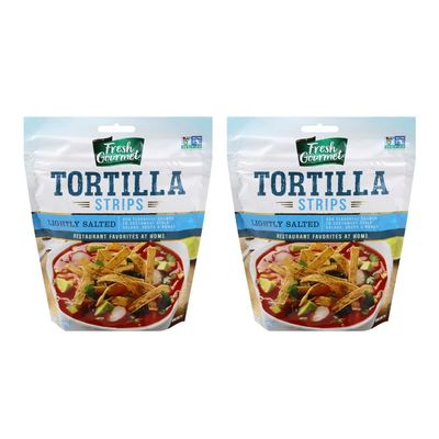 Fresh Gourmet Tortilla Strips, Lightly Salted 3.5 Ounce (Pack of 2)