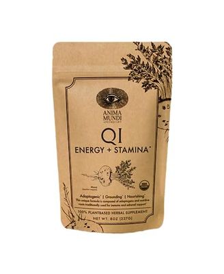 Anima Mundi Apothecary Qi Energy  Protein Superfood Powder - Adaptogenic Adrenal Support Supplement with Ashwagandha and Slippery Elm (8oz / 227g)