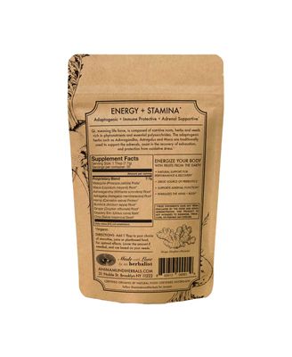 Anima Mundi Apothecary Qi Energy  Protein Superfood Powder - Adaptogenic Adrenal Support Supplement with Ashwagandha and Slippery Elm (8oz / 227g)