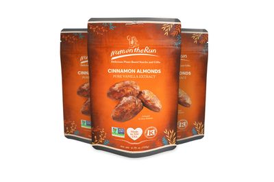 Cinnamon Almonds - Vegan, Kosher, Gluten-free, GMO-free - 4.75oz (PACK OF 3 BAGS), Satisfaction Guarantee, Vegan