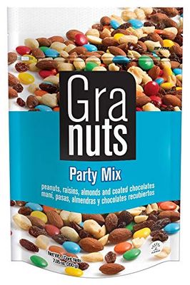 Granuts Party Mix Family Pack  Sweet Chocolate-Coated Candies  Soft Raisins  Crunchy, Salted Peanuts  Classic Flavors  7.05 Oz (Pack of 1)