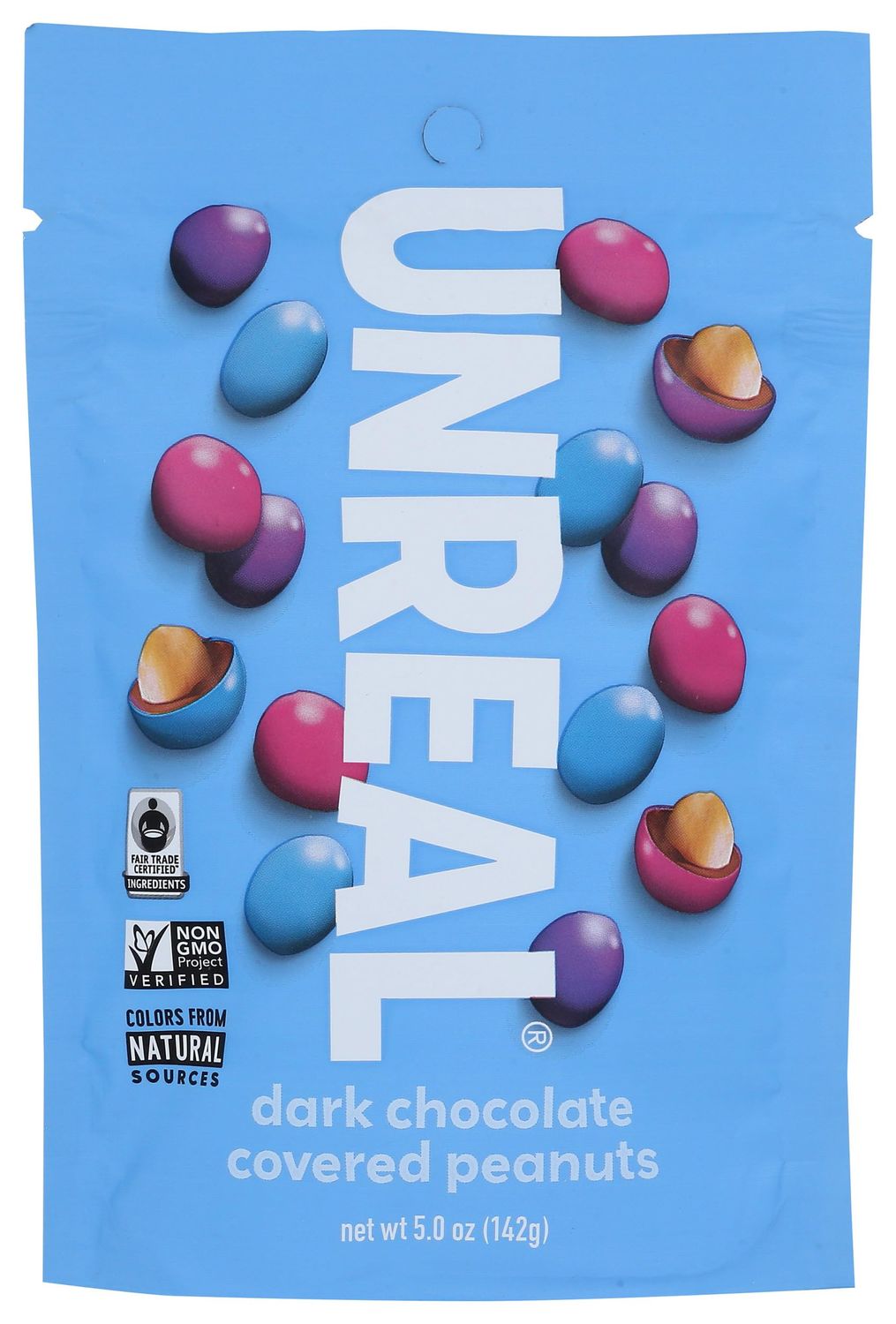 Unreal Dark Chocolate Peanuts Gems, 5 oz