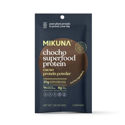 Mikuna Vegan Protein Powder (Cacao, 8 Servings) - Plant Based Chocho Superfood Protein - Dairy Free Protein Powder Packed with Vitamins, Minerals &amp; Fiber - Gluten, Keto &amp; Lectin-Free