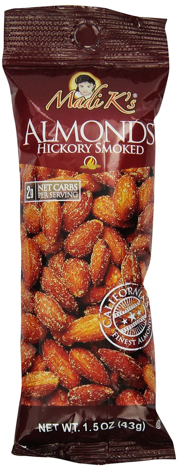 Madi K&#39;s Hickory Smoked Almonds, 1.5-Ounce (Pack of 72)