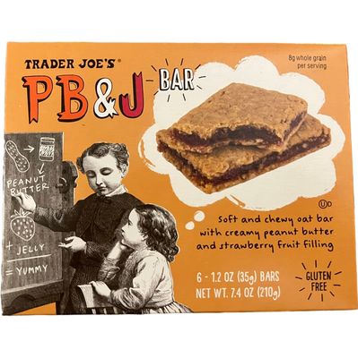 Trader Joe&#39;s PB&amp;J Peanut Butter Strawberry Fruit Oat Bar Gluten Free, 7.4 oz (Pack of 1)