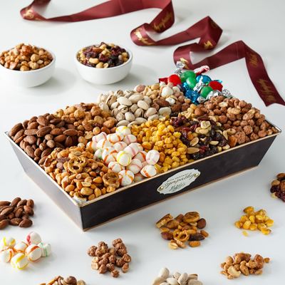 Broadway Basketeers Sympathy Nuts Gift Basket Assorted 6 Gourmet Variety Nuts, Trail Mixes, Sweets Snack Food Box, Bereavement Healthy Gifts, Men, Women, Corporate, Sorry for Your Loss Care Package