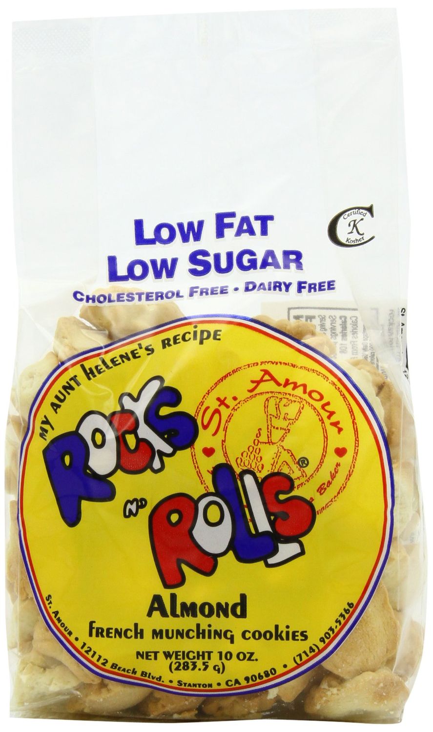 St Amour Rocks N Rolls French Munching Cookies, Almond, 10 Ounce