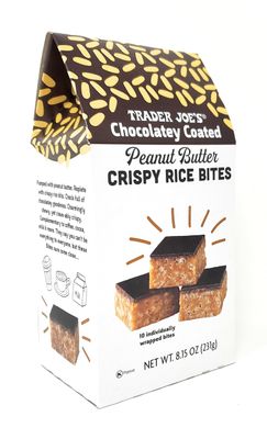 Chocolatey Coated Peanut Butter Crispy Rice Bites by Trader Joes 8.15 oz /231g (Pack of 2)