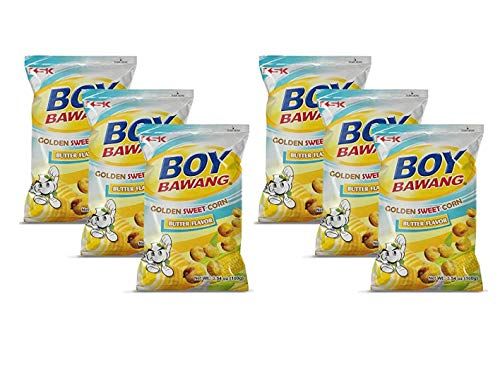 Boy Bawang Cornick, Butter - Crispy Tasty &amp; Gluten-Free Corn Nuts (6 Pack, Total of 600g)