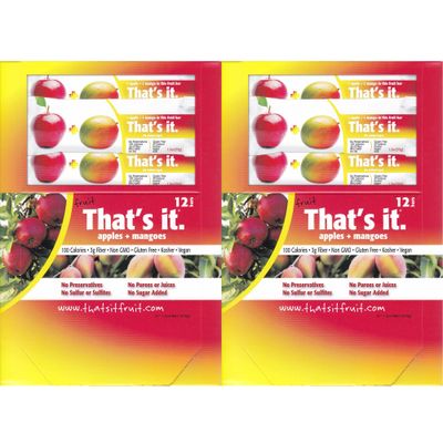 That&#39;s It Fruit Bars, Apple and Mango, Pack of 24 (2 Cases)
