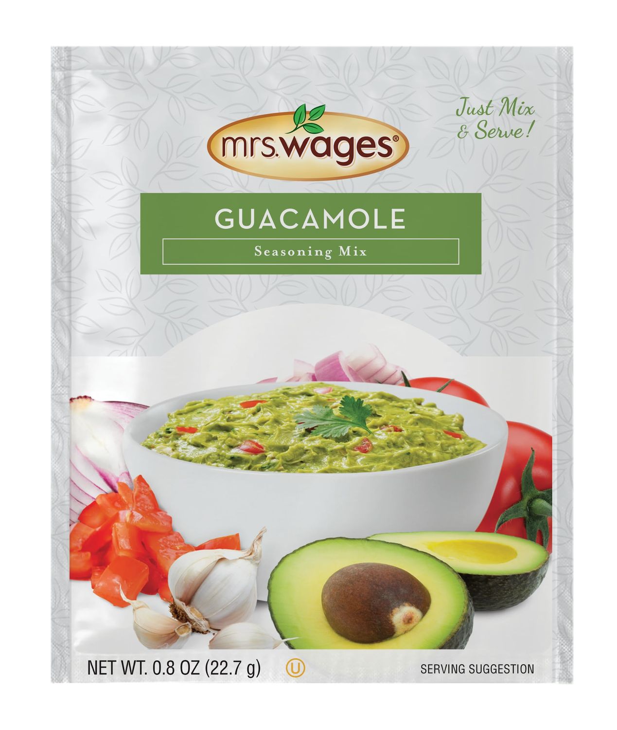 Mrs. Wages Guacamole Seasoning Mix  Quick and Easy  No Hassle Homemade Guacamole Dip  Customizable  Flavorful Spice Perfect Snack  0.8 oz packet (Value Pack of 12)