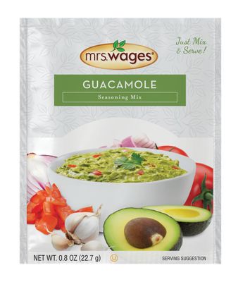 Mrs. Wages Guacamole Seasoning Mix  Quick and Easy  No Hassle Homemade Guacamole Dip  Customizable  Flavorful Spice Perfect Snack  0.8 oz packet (Value Pack of 12)