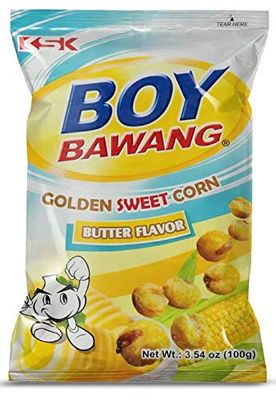 Boy Bawang Cornick, Butter - Crispy Tasty &amp; Gluten-Free Corn Nuts (6 Pack, Total of 600g)