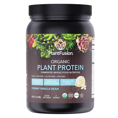 SOTRU Organic Vegan Protein Powder - Whole Food, Plant Based Protein Powder with Green Superfoods, Enzymes &amp; Probiotics - USDA Certified Organic, Non-GMO, Gluten-Free - Vanilla 18.5 oz, 21 Servings