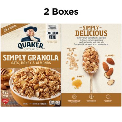 Quaker Simply Granola Honey &amp; Almond, (Pack of 2)