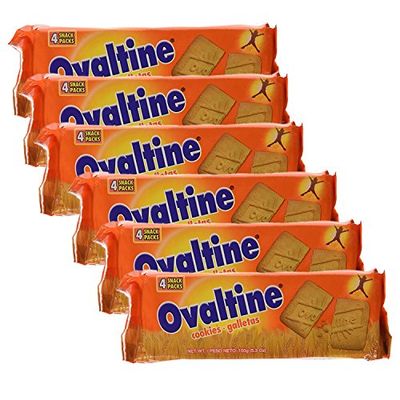 Ovaltine Biscuits, 150-Gram Packages - Pack of 6 (120 Biscuits)