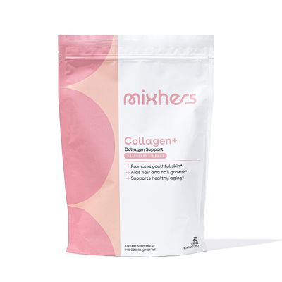 Mixhers Collagen Powder - 30-Day Supply - Collagen &amp; Protein Supplement for Women - Supports Bone, Joint, Skin &amp; Hair Health - 18 Grams of Protein Per Serving - 24.5 Oz - Raspberry Lemonade