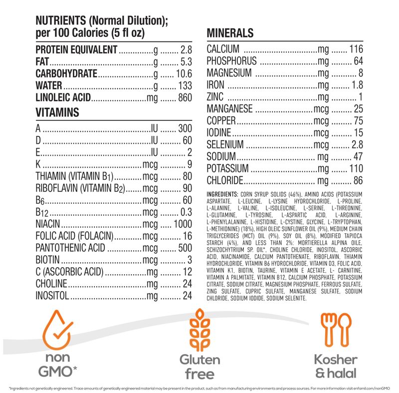 PurAmino Hypoallergenic Infant Drink, for Severe Food Allergies, Omega-3 DHA, Iron, Immune Support, Powder Can, 14.1 Oz