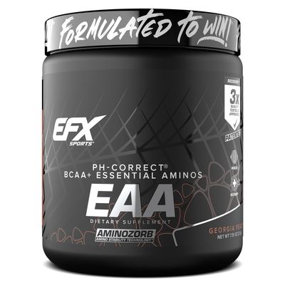 EFX Sports Training Ground EAA  Essential Amino Acids Supplement  Energy &amp; Protein Synthesis  Pre, Intra, or Post Workout  40 Servings (Georgia Peach)