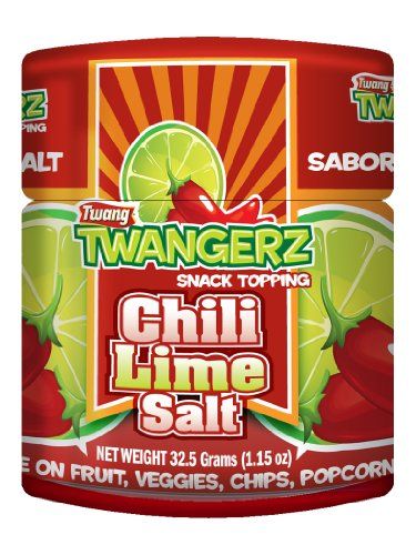 Twang Twangerz Flavored Salt Snack Topping - Lime, Lemon Lime, Chili Lime &amp; Dill Pickle (Chili Lime, 4 Pack)