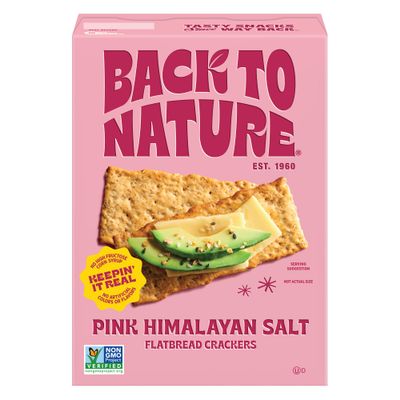 Back to Nature - Pink Himalayan Sea Salt Multigrain Flatbread Crackers - Made With Real Ingredients like Wheat Flour and Whole Grains - Enjoy a Seriously Tasty Non-GMO Snack - 5 ounce