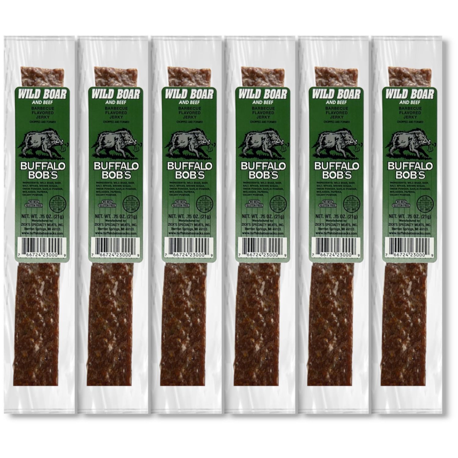 Buffalo Bob&#39;s Jerky (6 Pack)- Boar BBQ