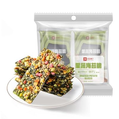 BESTORE Fruit Vegetable Seaweed Crisp Instant Seaweed Crunch Sandwich Snacks Individually Wrapped
